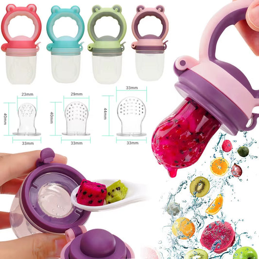 Baby Fresh Food Feeder Silicone Fruit Feeding Nibbler Kids Boy Girl Frog Design Safe Infant Baby Supplies Nipple Soother Bottles