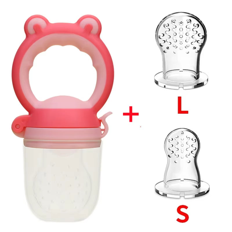 Baby Fresh Food Feeder Silicone Fruit Feeding Nibbler Kids Boy Girl Frog Design Safe Infant Baby Supplies Nipple Soother Bottles